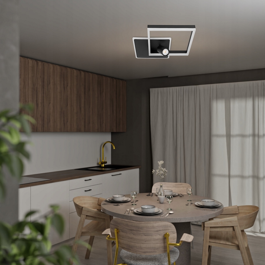 LED plafonsko svetlo LED/38W/230V + 1xGU10/30W crno