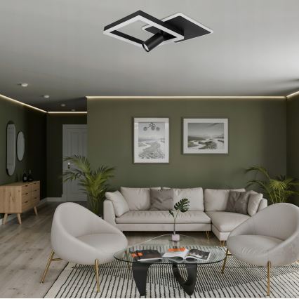 LED plafonsko svetlo LED/38W/230V + 1xGU10/30W crno