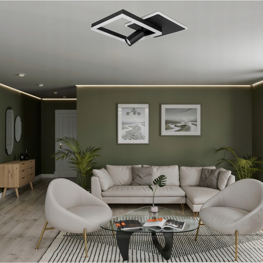 LED plafonsko svetlo LED/38W/230V + 1xGU10/30W crno