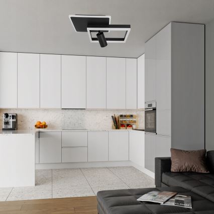 LED plafonsko svetlo LED/38W/230V + 1xGU10/30W crno