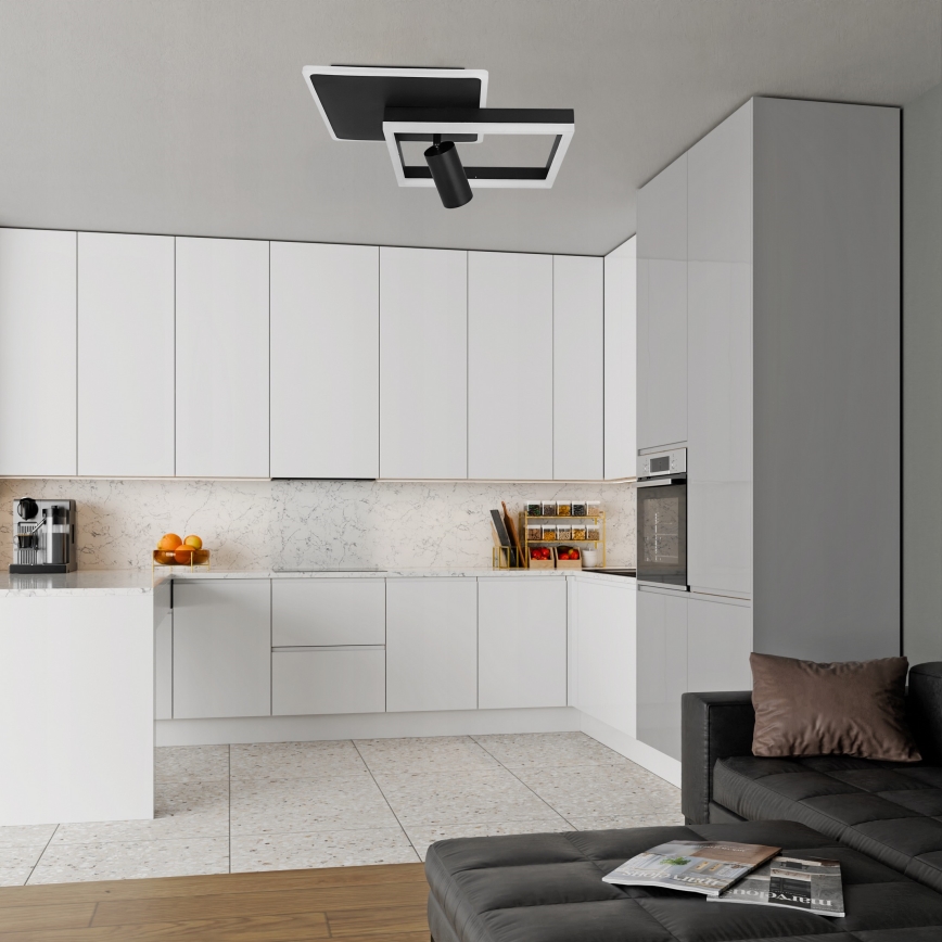 LED plafonsko svetlo LED/38W/230V + 1xGU10/30W crno