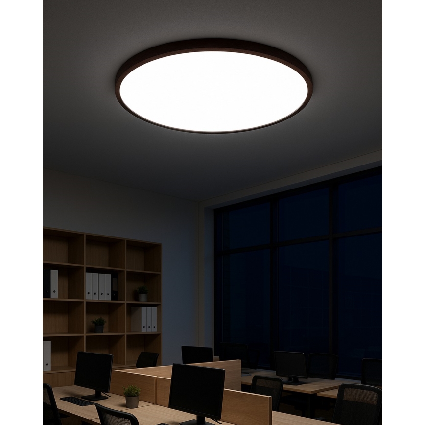 LED plafonsko svetlo LED/40W/230V 3000/4000/6500K prečnik 50 cm braon