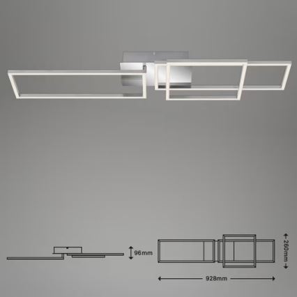 LED plafonsko svetlo LED/42W/230V 3000K mat hrom