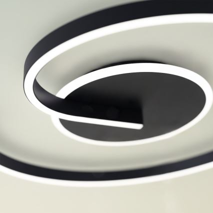 LED plafonsko svetlo LORENZO LED/22W/230V, prečnik 50 cm, crno