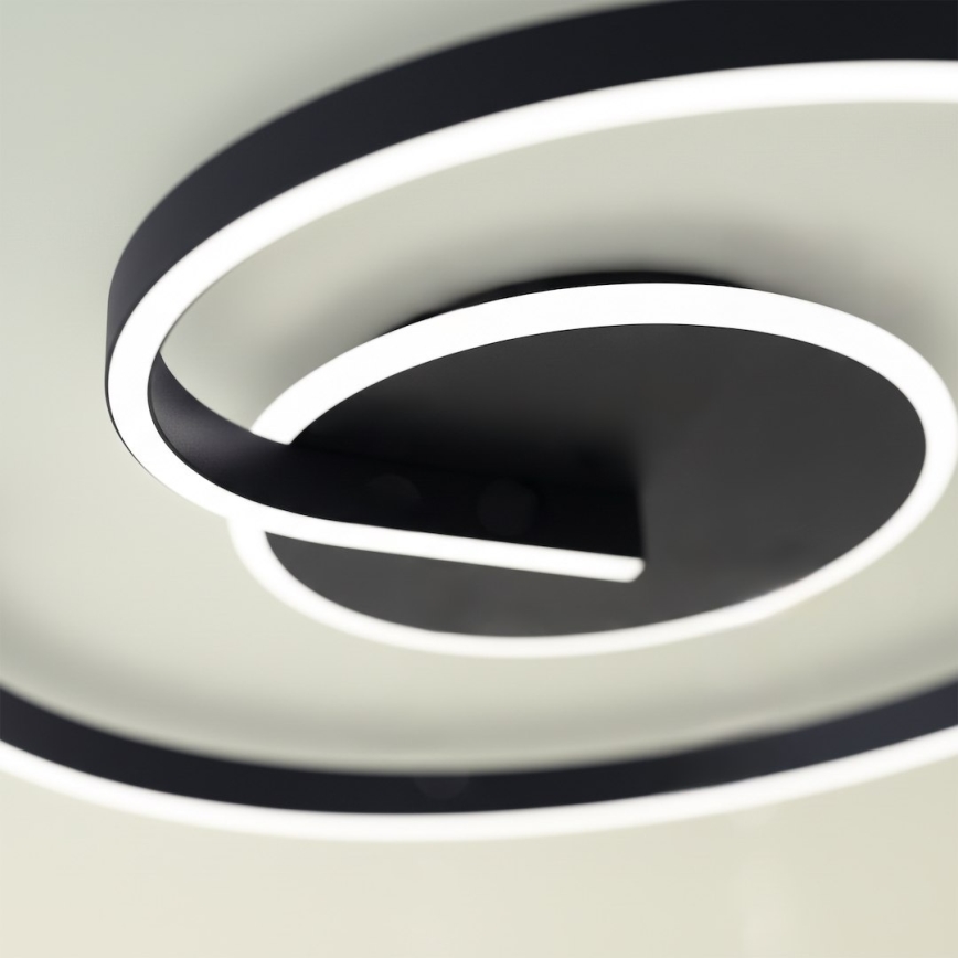 LED plafonsko svetlo LORENZO LED/22W/230V, prečnik 50 cm, crno