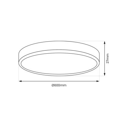 LED plafonsko svetlo MAQ LED/50W/230V 3000/4000/6500K IP40 crna