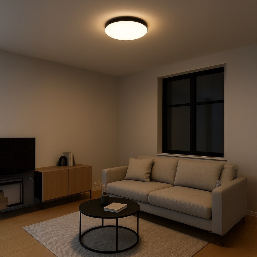 LED plafonsko svetlo MAYA LED/36W/230V prečnik 50 cm crna