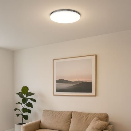 LED plafonsko svetlo MAYA LED/36W/230V prečnika 50 cm sjajni hrom
