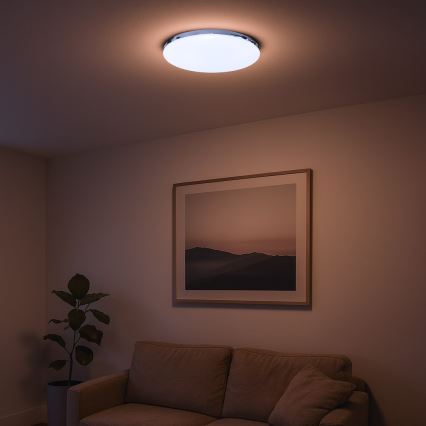 LED plafonsko svetlo MAYA LED/36W/230V prečnika 50 cm sjajni hrom