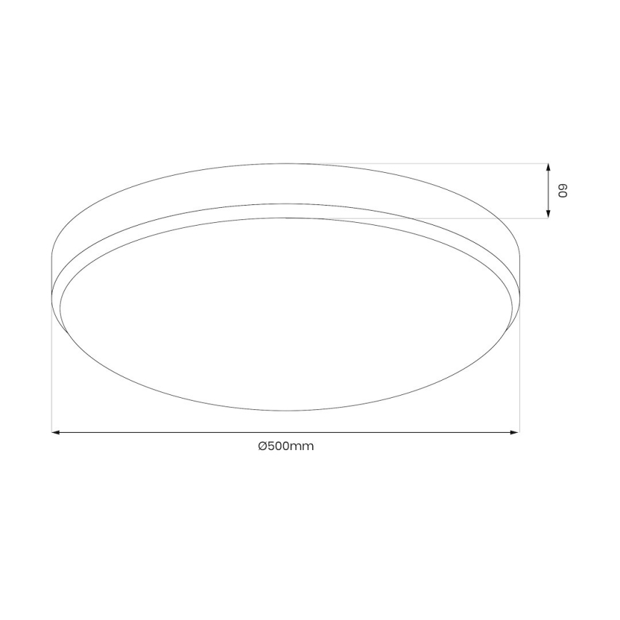 LED plafonsko svetlo MAYA LED/36W/230V prečnika 50 cm sjajni hrom