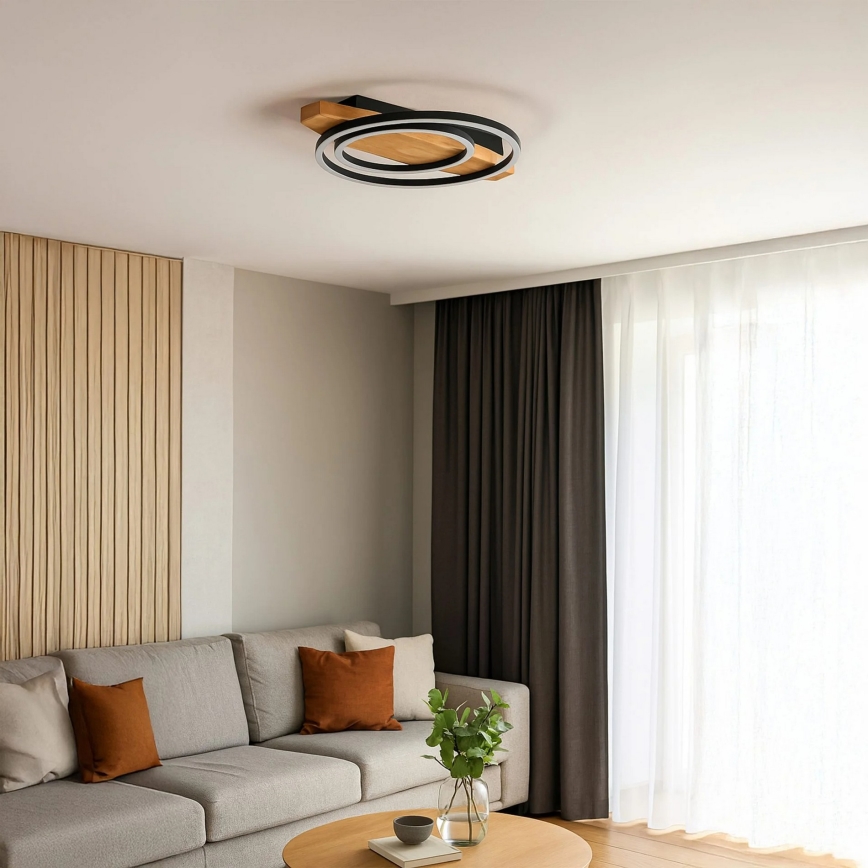 LED plafonsko svetlo MELISA LED/28W/230V 30x40 cm borovina