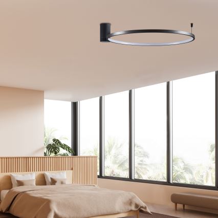 LED plafonsko svetlo NOEMI LED/20W/230V 4000K prečnika 50 cm crno