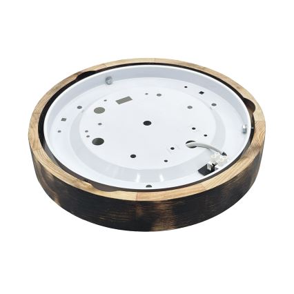 LED plafonsko svetlo OAK SMOKY SLIM LED/20W/230V 4000K prečnik 27 cm hrast/tamno braon