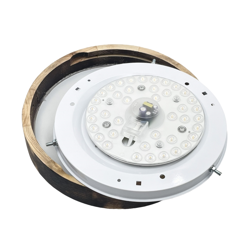 LED plafonsko svetlo OAK SMOKY SLIM LED/20W/230V 4000K prečnik 27 cm hrast/tamno braon