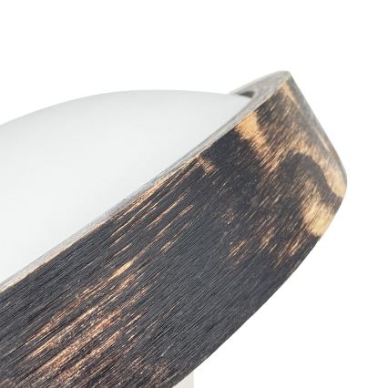 LED plafonsko svetlo OAK SMOKY SLIM LED/20W/230V 4000K prečnik 27 cm hrast/tamno braon