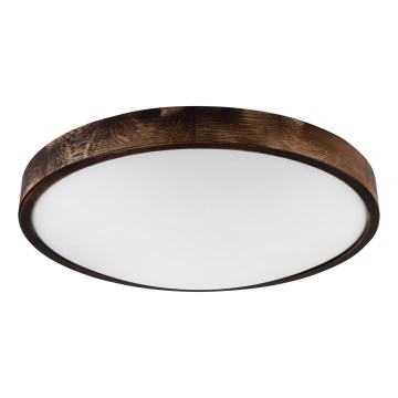 LED plafonsko svetlo OAK SMOKY SLIM LED/36W/230V 4000K prečnik 47 cm hrast/tamno braon