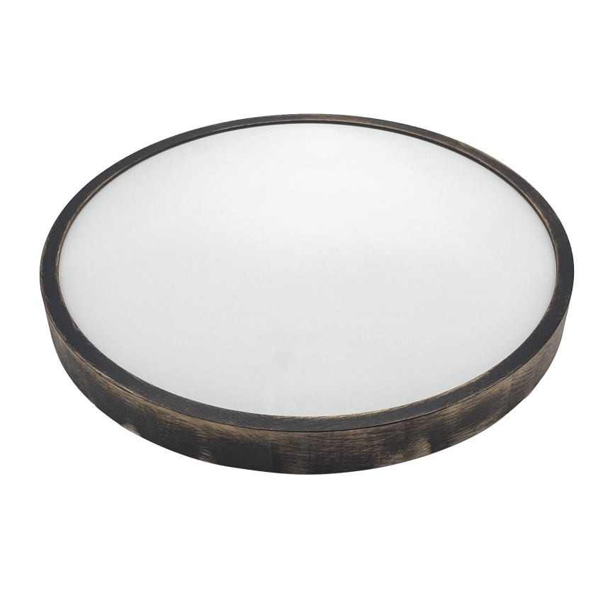 LED plafonsko svetlo OAK SMOKY SLIM LED/36W/230V 4000K prečnik 47 cm hrast/tamno braon