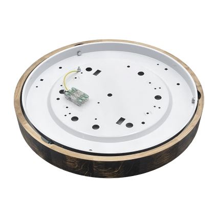 LED plafonsko svetlo OAK SMOKY SLIM LED/36W/230V 4000K prečnik 47 cm hrast/tamno braon
