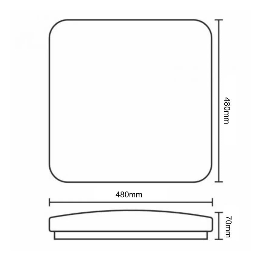 LED prigušiva plafonska svetiljka OPAL LED/48W/230V 3000-6500K + daljinski upravljač