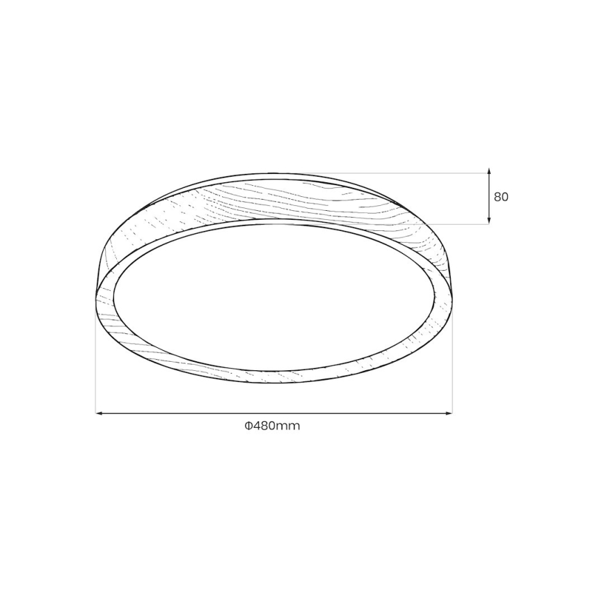 LED plafonsko svetlo ORINOKO LED/36W/230V prečnik 48 cm bež