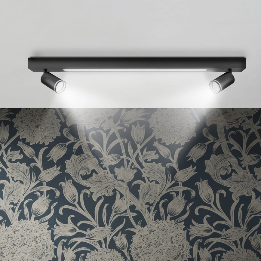 LED plafonsko svetlo PARIS LED/24W/230V + 2xGU10/10W crno