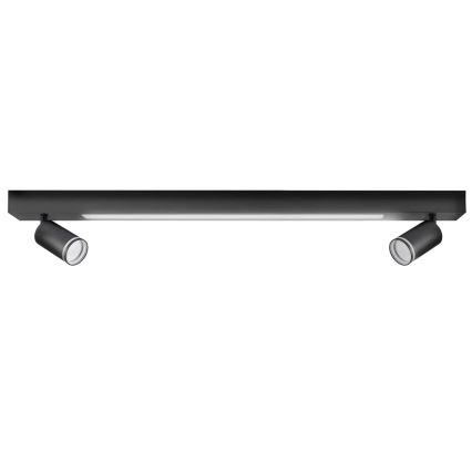 LED plafonsko svetlo PARIS LED/24W/230V + 2xGU10/10W crno