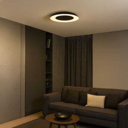 LED plafonsko svetlo PIATTINO LED/30W/230V 3000/4000/6000K prečnik 40 cm crna