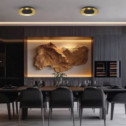 LED plafonsko svetlo PIATTINO LED/30W/230V 3000/4000/6000K prečnik 40 cm crno/zlatno
