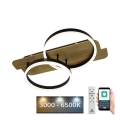 LED plafonsko svetlo, prigušiva, LED/70W/230V 3000-6500K, hrast + daljinski upravljač