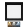 LED plafonsko svetlo RAFA LED/18W/230V 3000/4000/6000K 22x22 cm crna