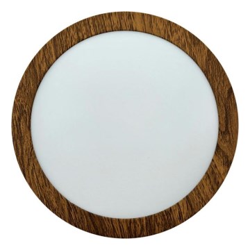 LED plafonsko svetlo RING LED/12W/230V 4200K prečnik 16 cm braon