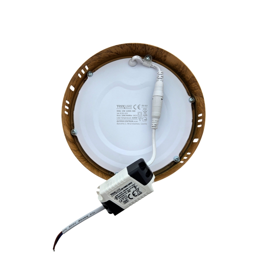 LED plafonsko svetlo RING LED/12W/230V 4200K prečnik 16 cm braon