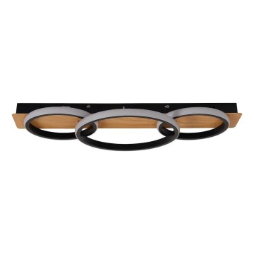 LED plafonsko svetlo ROWENA LED/18W/230V crna/braon
