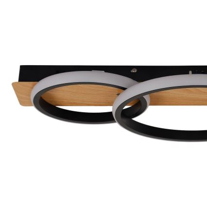 LED plafonsko svetlo ROWENA LED/18W/230V crna/braon