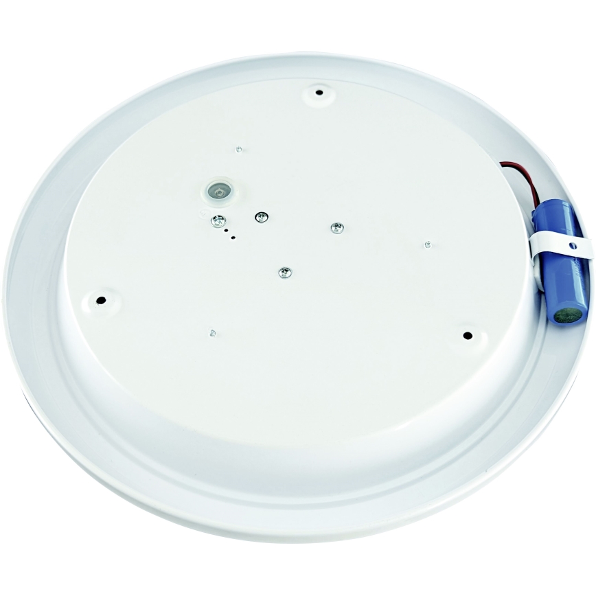 LED plafonsko svetlo sa senzorom pokreta i sumraka i modulom za hitnu rasvetu MANA LED/16W/230V 1500 mAh, prečnik 29 cm, belo