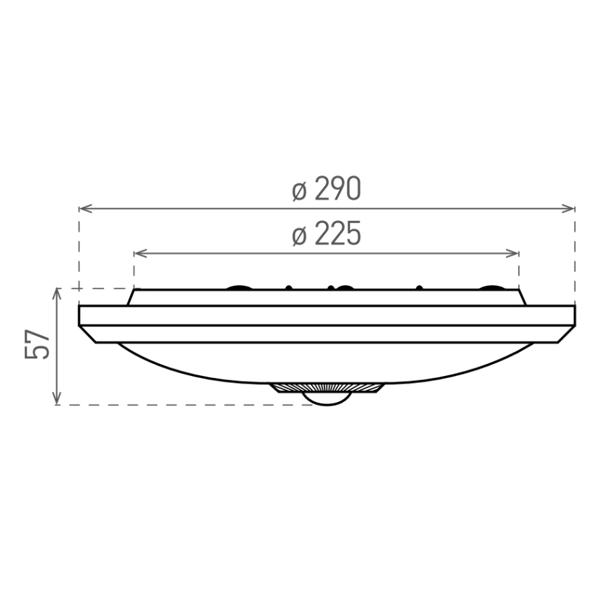 LED plafonsko svetlo sa senzorom pokreta i sumraka LED/16W/230V Ø 29 cm bela