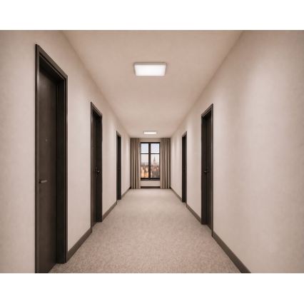 LED stropno svetlo sa senzorom pokreta i sumraka WILTON LED/24W/230V 4000K 33x33 cm belo