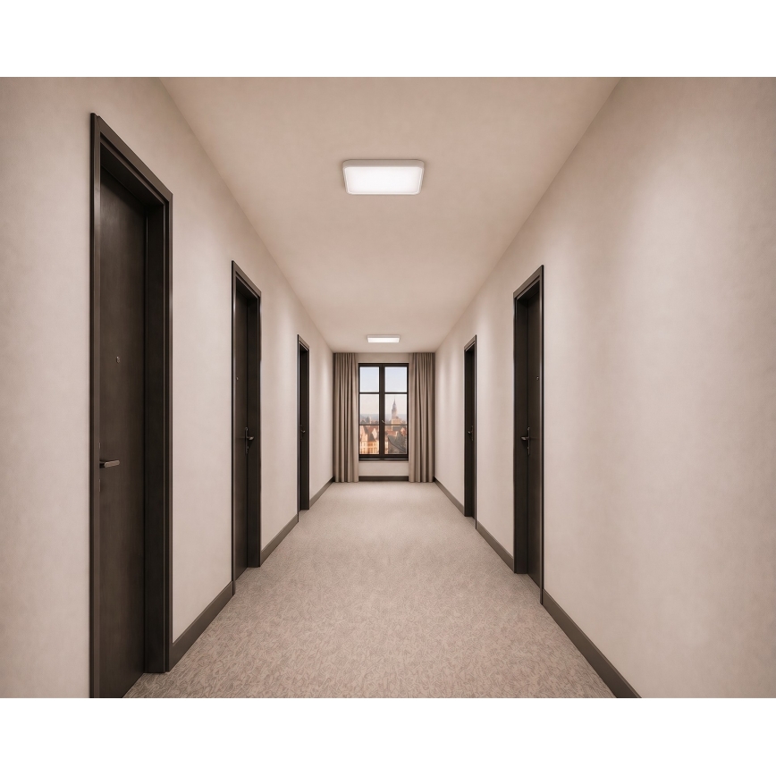 LED stropno svetlo sa senzorom pokreta i sumraka WILTON LED/24W/230V 4000K 33x33 cm belo