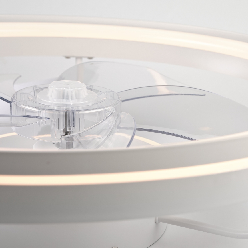 LED prigušiva stropna svetiljka sa ventilatorom FARGO LED/37W/230V bela + daljinski upravljač