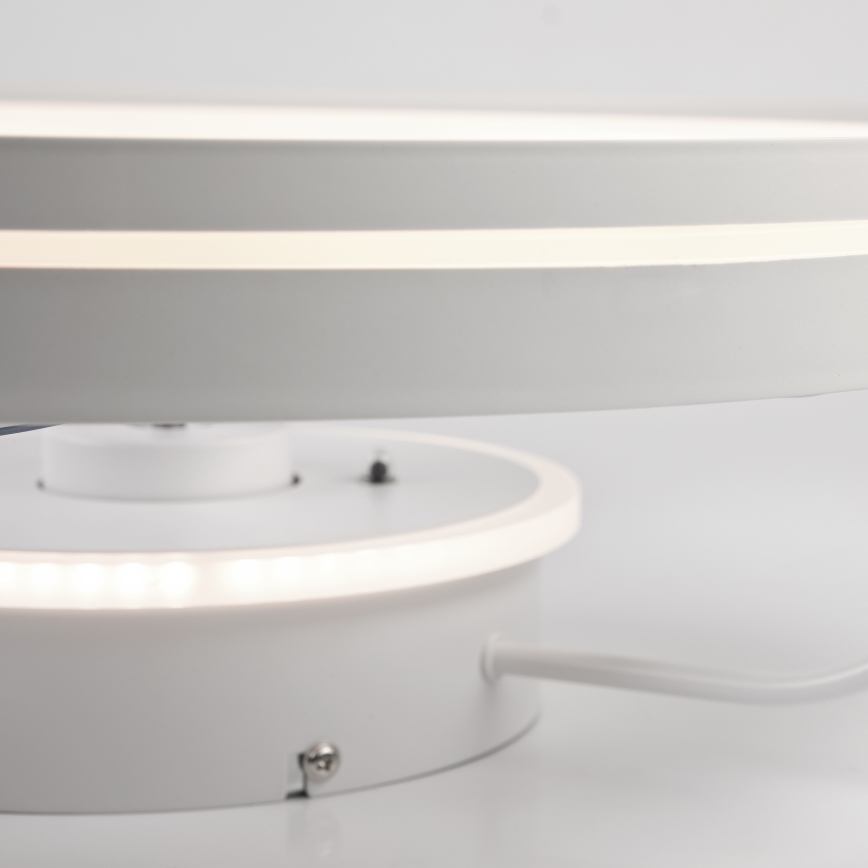 LED prigušiva stropna svetiljka sa ventilatorom FARGO LED/37W/230V bela + daljinski upravljač