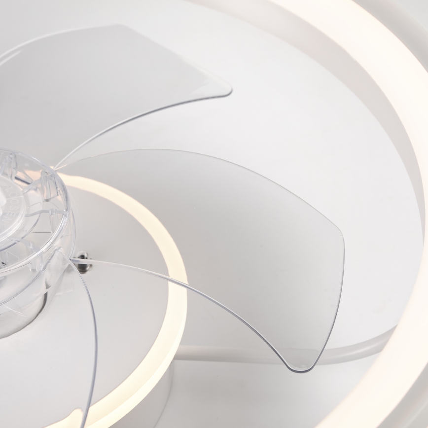 LED prigušiva stropna svetiljka sa ventilatorom FARGO LED/37W/230V bela + daljinski upravljač