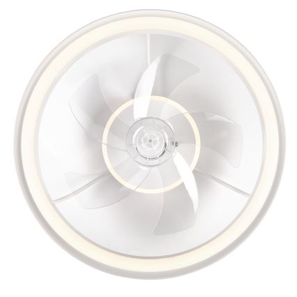 LED prigušiva stropna svetiljka sa ventilatorom FARGO LED/37W/230V bela + daljinski upravljač