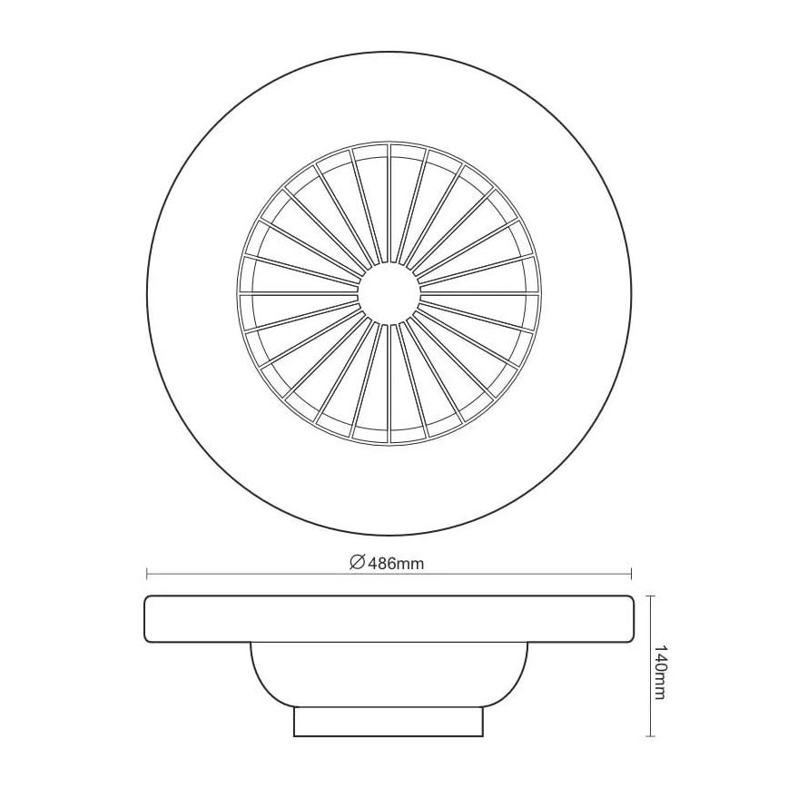 LED prigušiva plafonska svetiljka sa ventilatorom OPAL LED/48W/230V 3000-6500K + daljinski upravljač