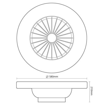 LED prigušiva stropna svetiljka sa ventilatorom OPAL LED/72W/230V 3000-6500K + daljinski upravljač
