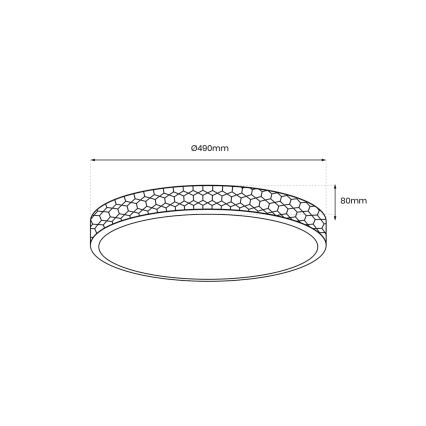 LED plafonsko svetlo SHINY LED/34W/230V zlatno