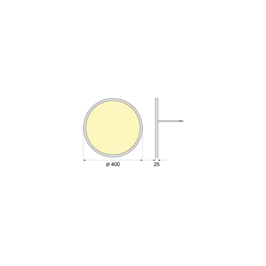 LED plafonsko svetlo SIMEN LED/32W/230V 4000K IP40 prečnik 40 cm bela UGR19