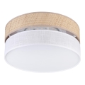 LED plafonsko svetlo SIRJA BOHO LED/20W/230V 4000K Ø 35 cm bež/bela