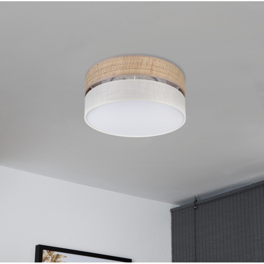 LED plafonsko svetlo SIRJA BOHO LED/20W/230V 4000K Ø 35 cm bež/krem