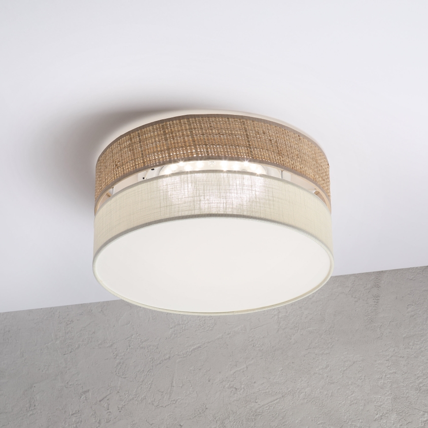LED plafonsko svetlo SIRJA BOHO LED/20W/230V 4000K Ø 35 cm bež/krem