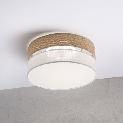 LED plafonsko svetlo SIRJA BOHO LED/20W/230V 4000K Ø 35 cm bež/bela